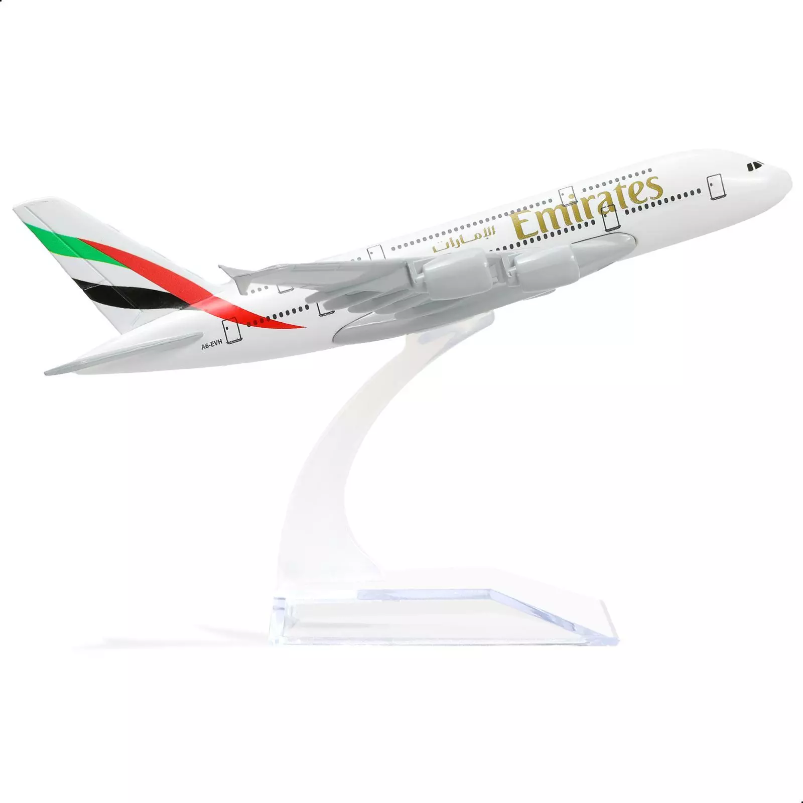 Emirates Airways A380 Metal Aircraft -16cm with stand