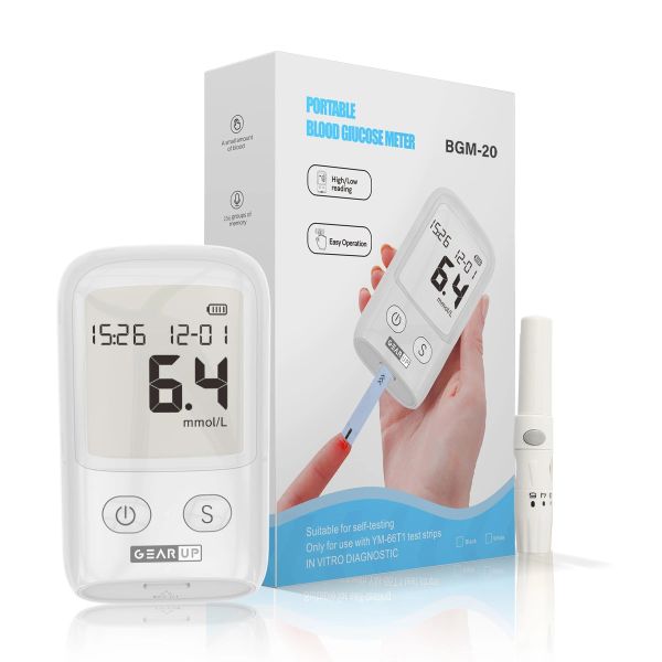 GearUP BGM-20 Diabetes Measuring Machine Blood Glucose Meter With 25 Test Strips