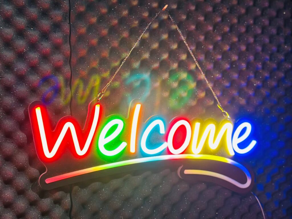 WELCOME Neon Sign For Greetings at Shop, Restaurant , Pharmacy, Cafe