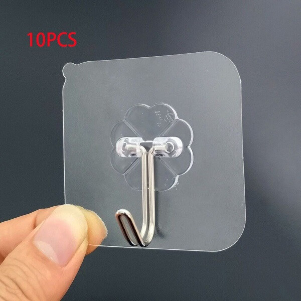 Transparent Wall Hooks - 10pcs