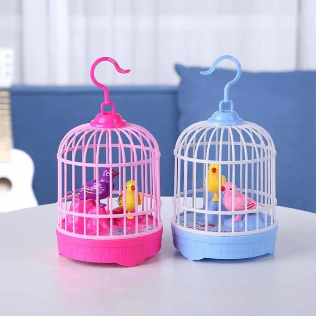 Singing and Chirping Bird Toy - Electronic Simulation Bird Cage Toy with Realistic Sounds